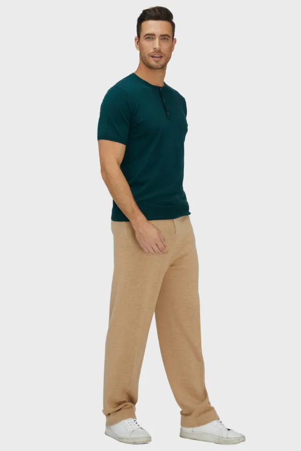 ShortTrim Fit Cotton Cashmere Henley