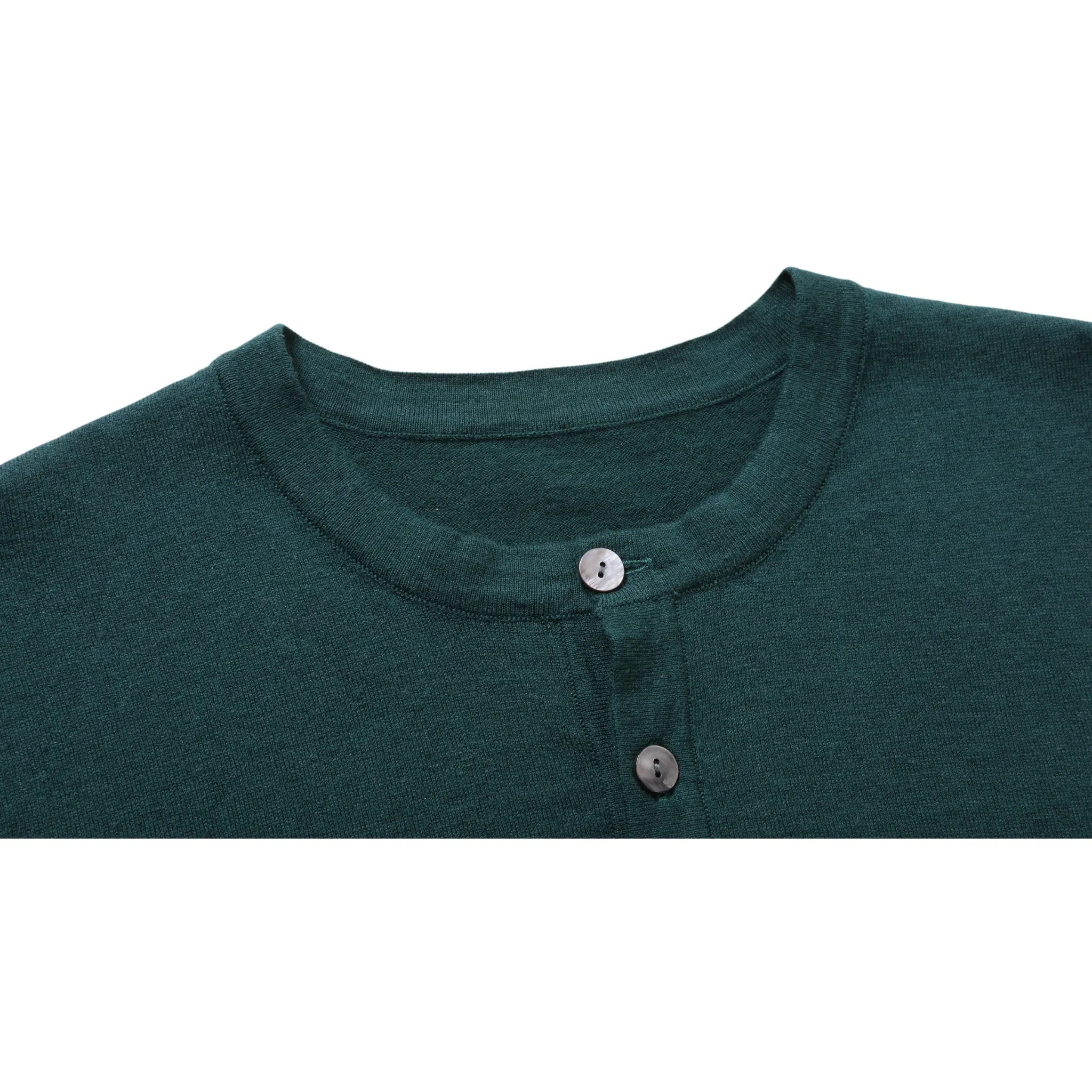 ShortTrim Fit Cotton Cashmere Henley