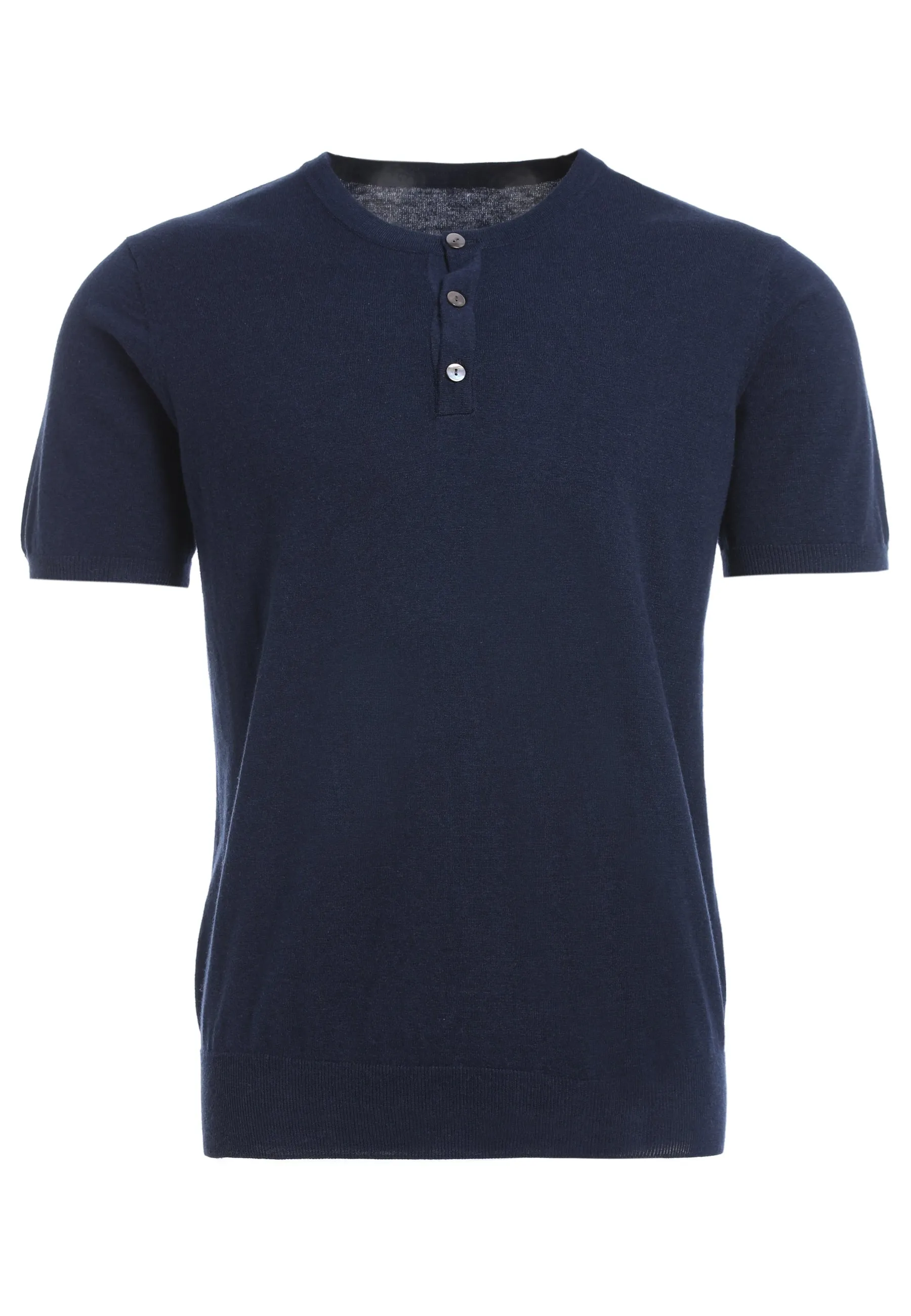 ShortTrim Fit Cotton Cashmere Henley