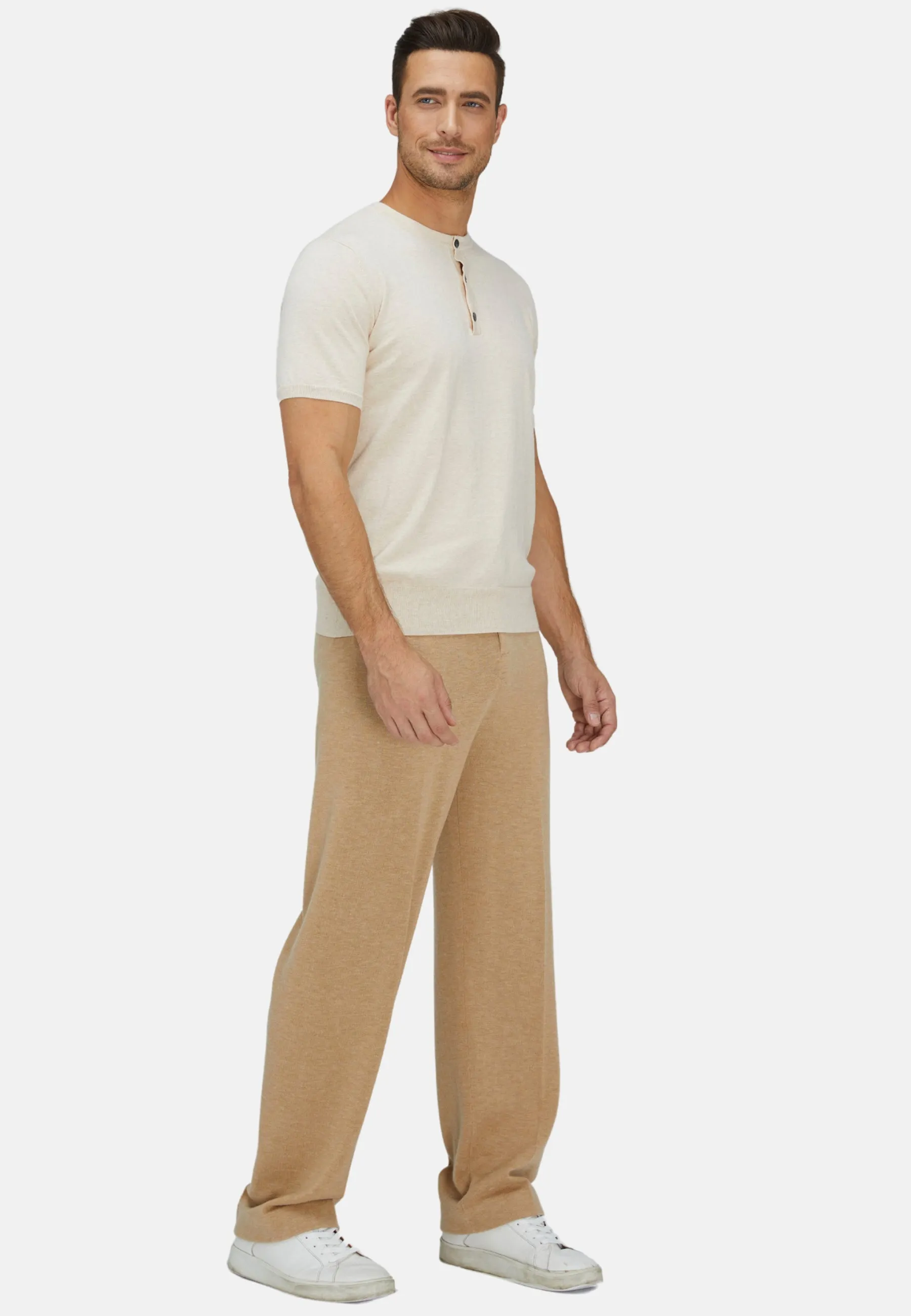 ShortTrim Fit Cotton Cashmere Henley