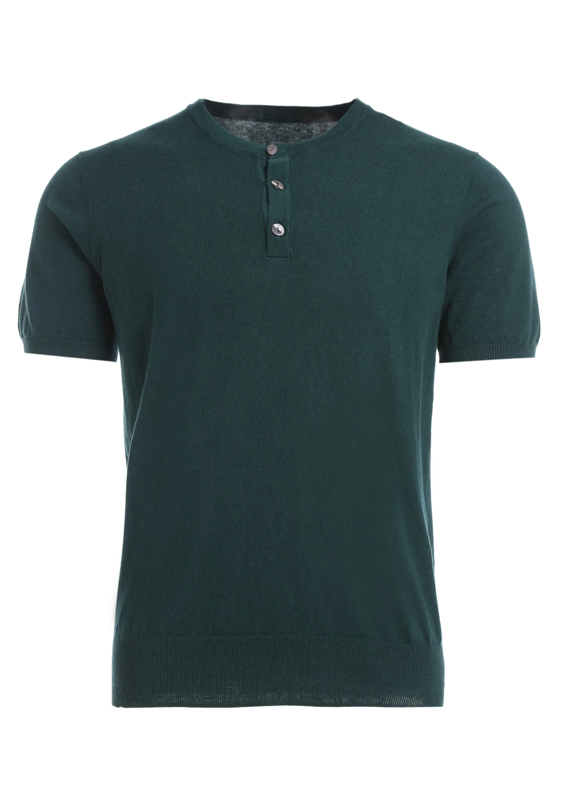 ShortTrim Fit Cotton Cashmere Henley