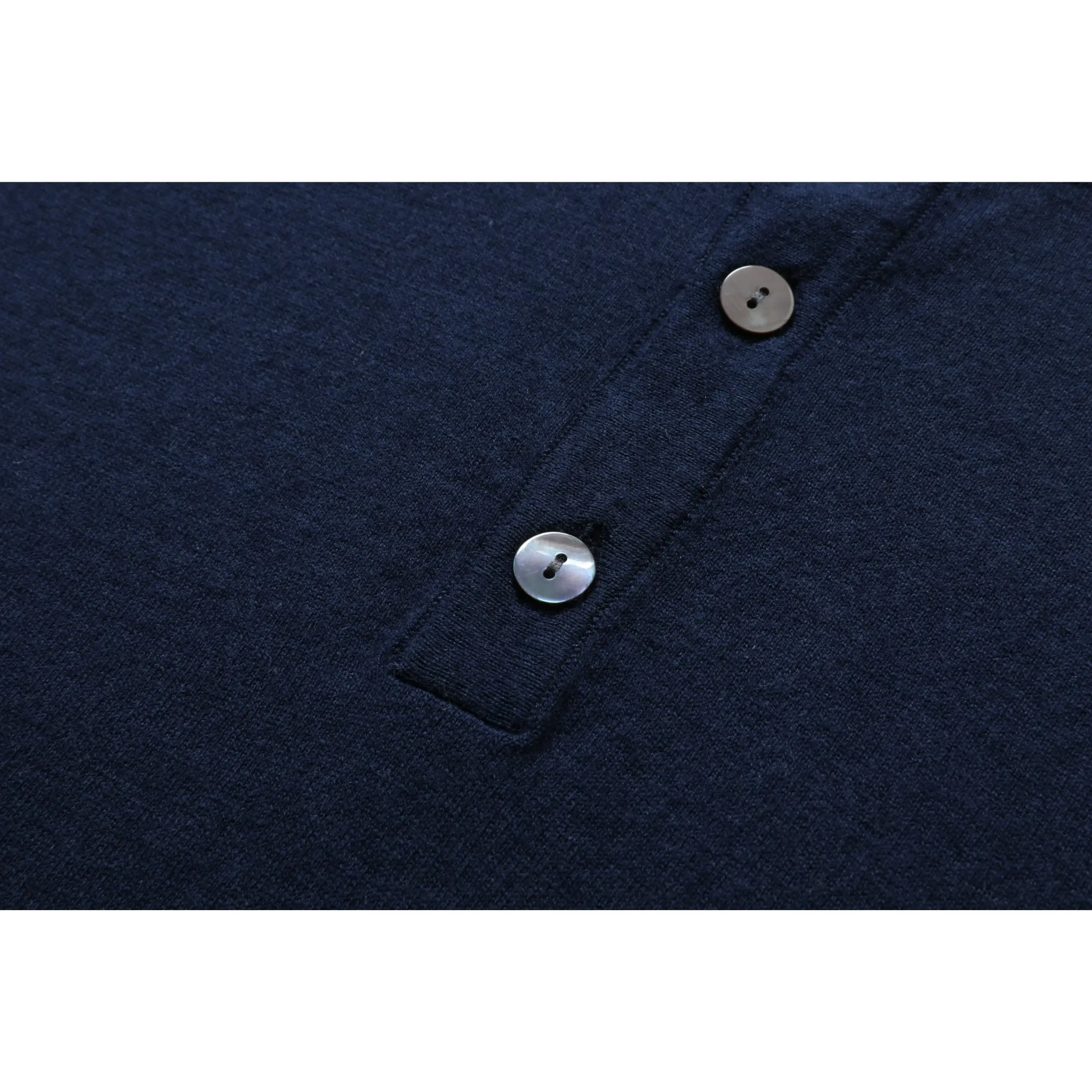 ShortTrim Fit Cotton Cashmere Henley
