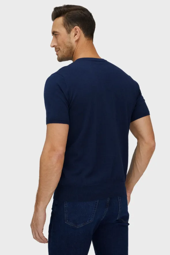 ShortTrim Fit Cotton Cashmere Henley