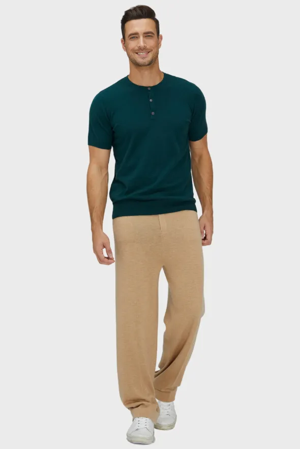ShortTrim Fit Cotton Cashmere Henley