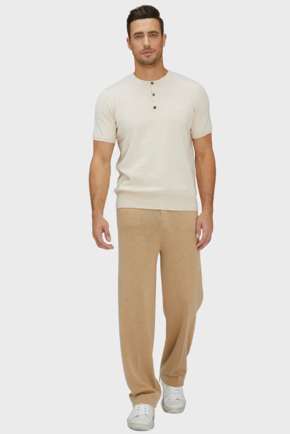 ShortTrim Fit Cotton Cashmere Henley
