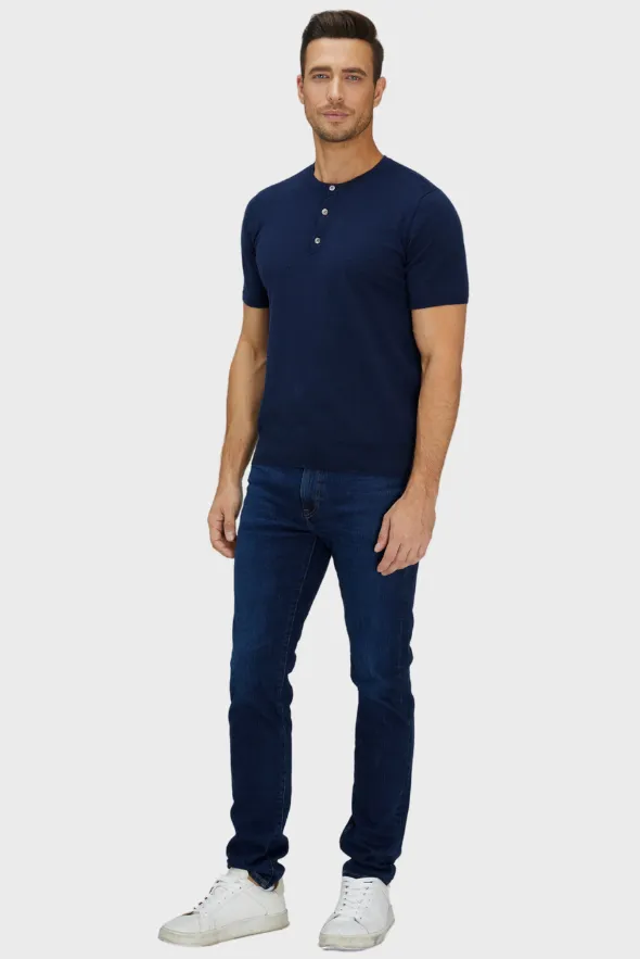 ShortTrim Fit Cotton Cashmere Henley