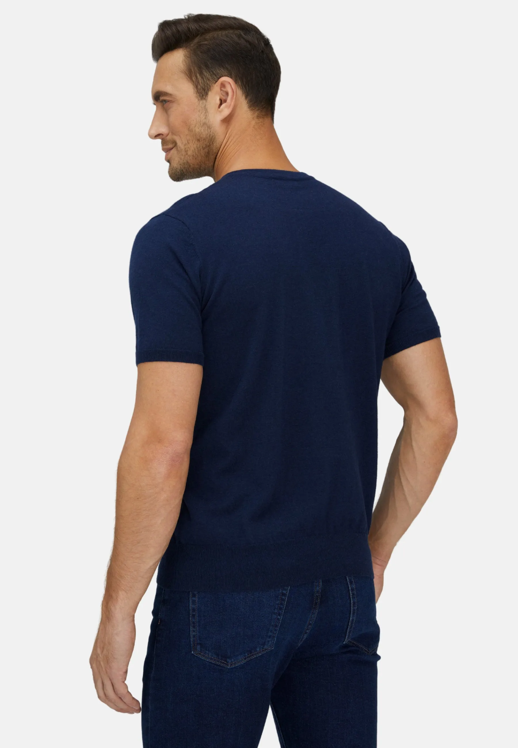 ShortTrim Fit Cotton Cashmere Henley