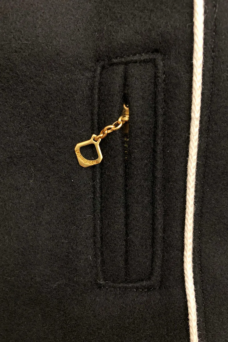 Solid Piping Car Coat