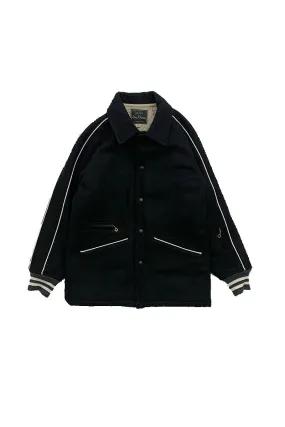 Solid Piping Car Coat