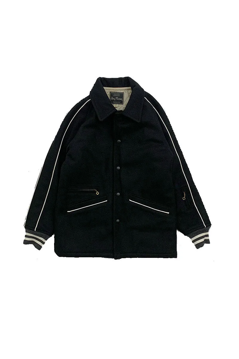 Solid Piping Car Coat
