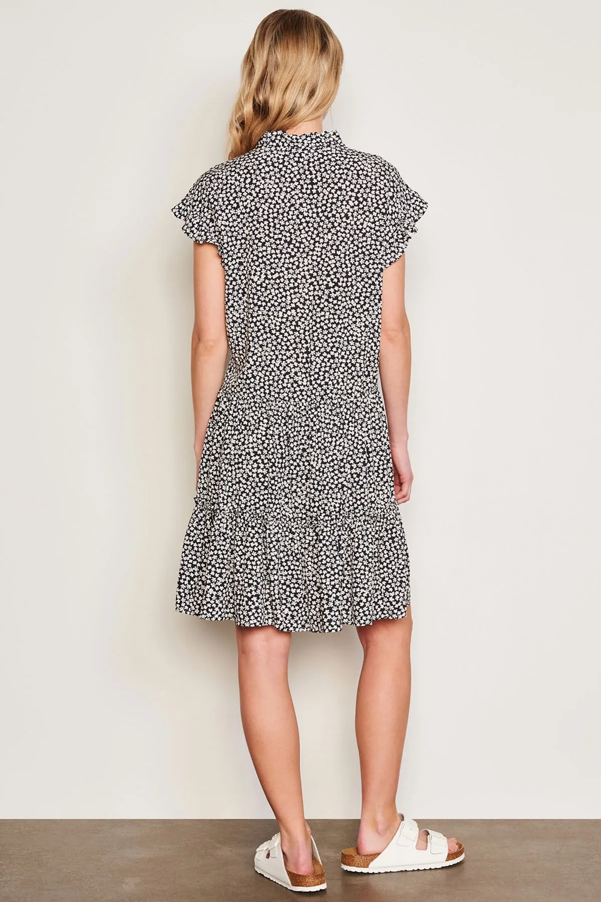 Sundry Clover Short Femme Dress in Optic White