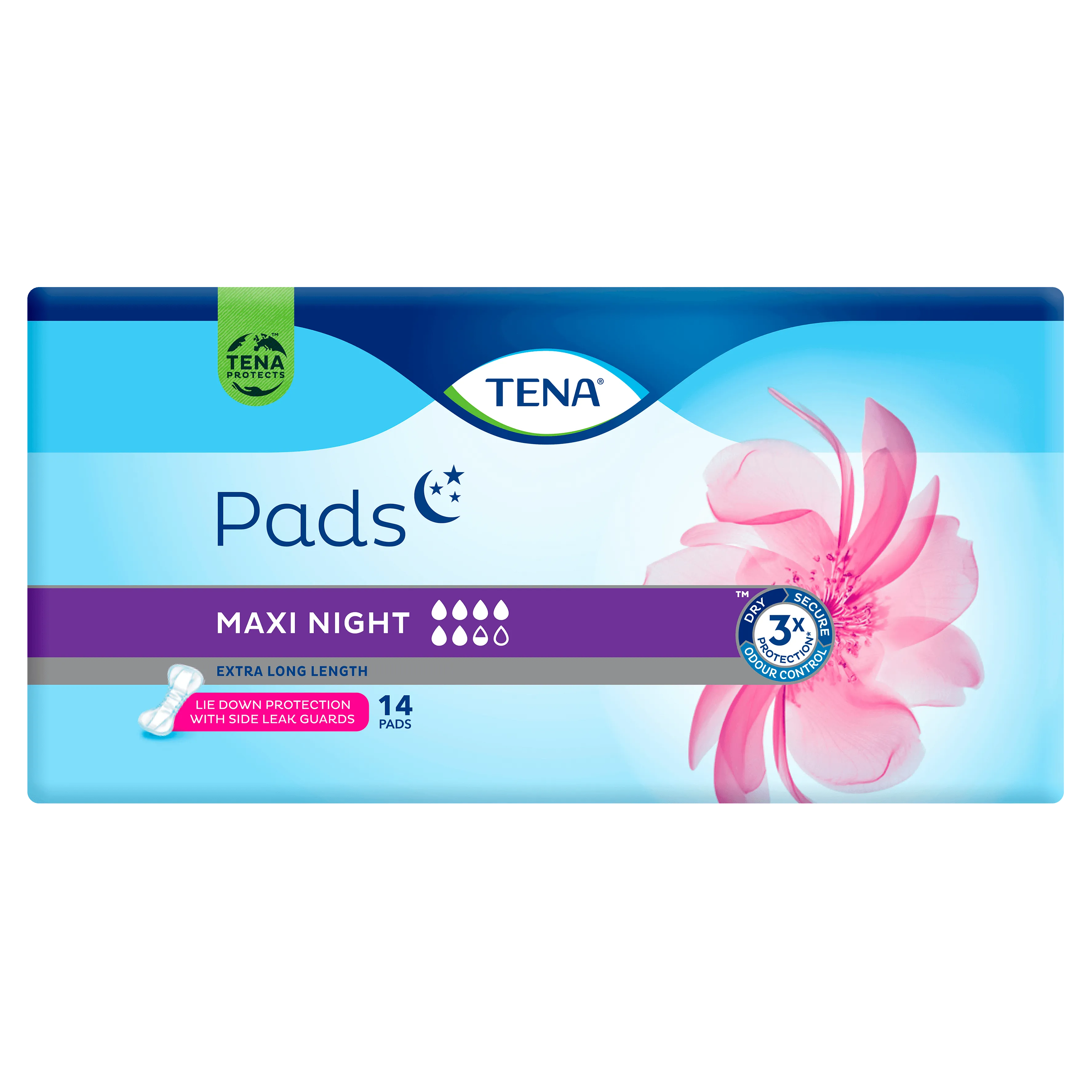 TENA Pads Maxi Night Extra Long Length