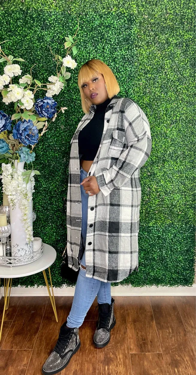 The "Cozy Queen" Plaid Shacket