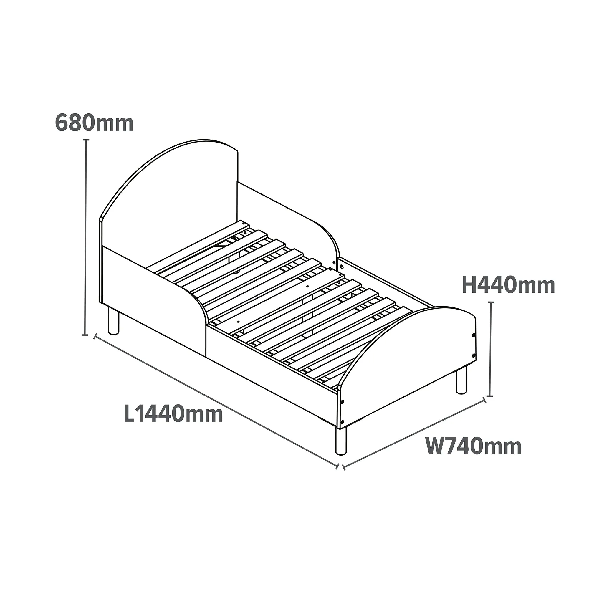 Toddler Bed - White