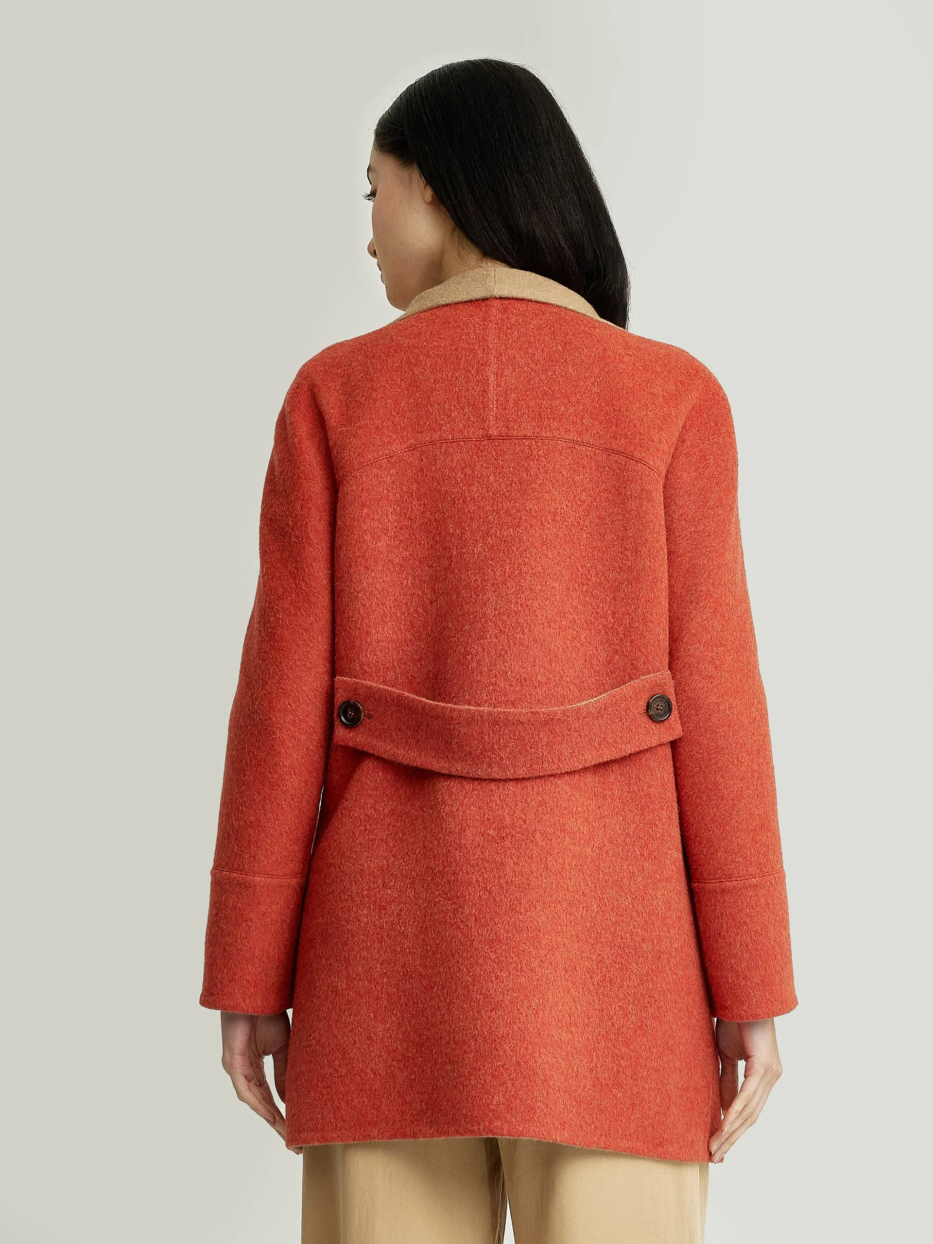Yuriel Coat Baby Alpaca Color Orange