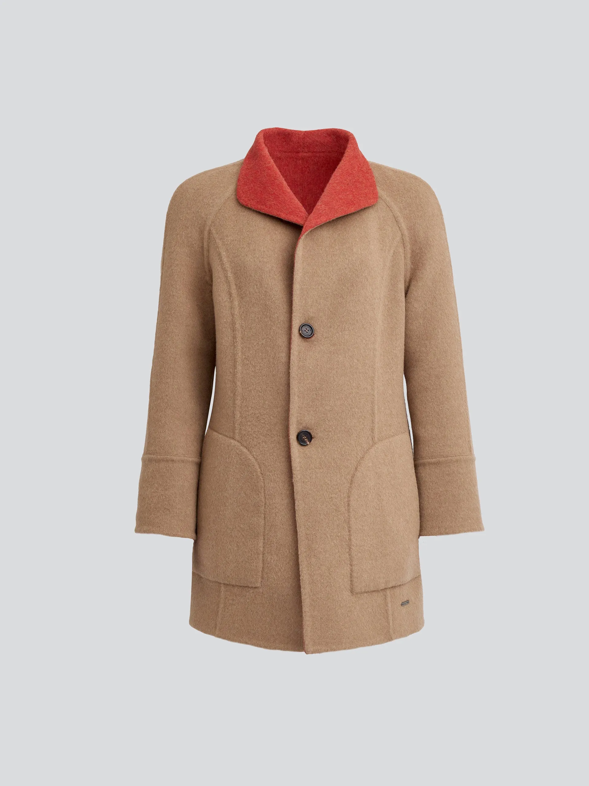Yuriel Coat Baby Alpaca Color Orange