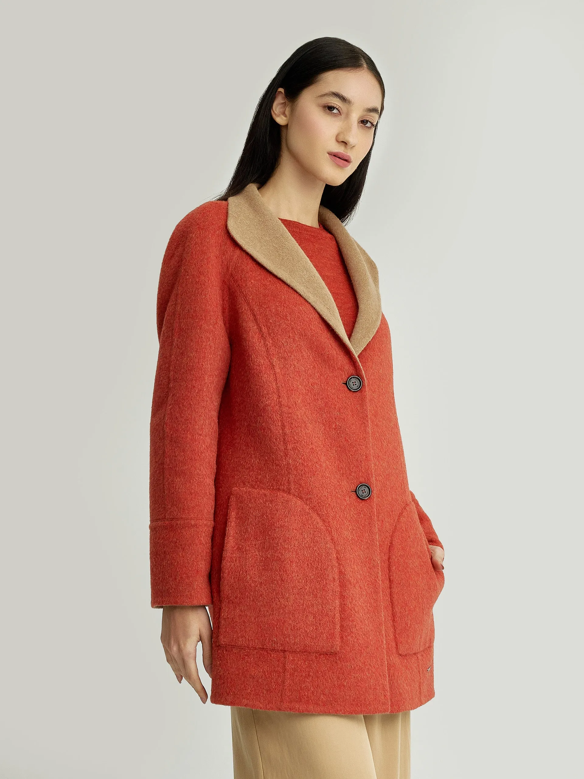 Yuriel Coat Baby Alpaca Color Orange
